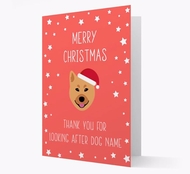 'Thank You' Christmas Card with your {breedFullName} Christmas Icon